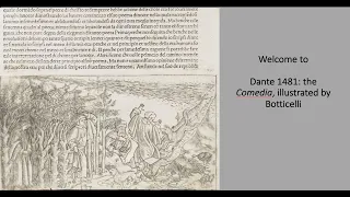 Dante 1481: the Comedia, illustrated by Botticelli