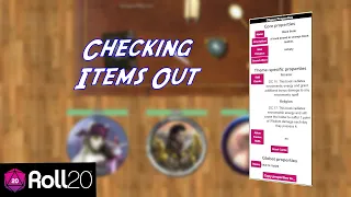 Checking Out Items in Roll20