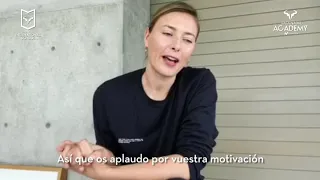 Maria Sharapova sends a message to the Rafa Nadal International School graduates