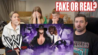 New Zealand Family Watch WWE For The First Time! Undertaker and Mick Foley HELL IN A CELL MATCH!!