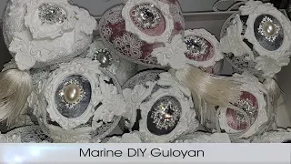 Роскошные  новогодние игрушки Luxurious Christmas toys from old toys#Marine_DIY_Guloyan