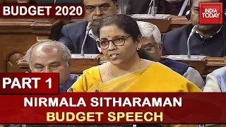 Nirmala Sitharaman Budget Speech 2020 | Part 1