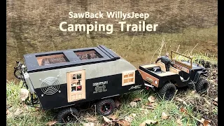 Gmade SawBack WillysJeep with CampingTrailer (1/10 Trail rc car) 미니어처 캠핑카