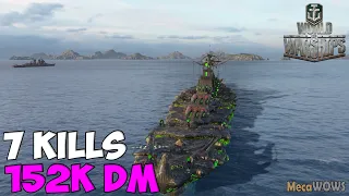 World of WarShips | Montana | 7 KILLS | 152K Damage - Replay Gameplay 1080p 60 fps