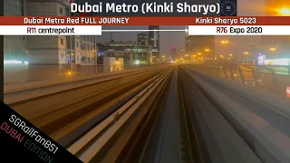 [Cab View] 🔴 Dubai Metro Red Line Full Journey [5023] [centrepoint → Expo 2020]