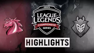 UOL vs. G2 - EU LCS Week 9 Day 1 Match Highlights (Spring 2018)