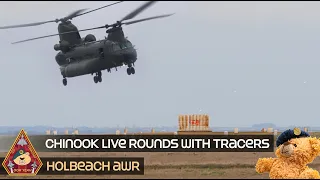 TRACERS, 16,000 ROUNDS & BLADESLAPPING RAF CHINOOK COMBAT TRAINING HOLBEACH AIR WEAPONS RANGE