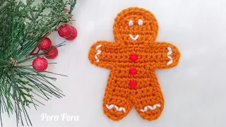 Crochet Gingerbread Man I Crochet Christmas Decorations I Crochet Christmas Ornaments