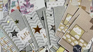 How Many Cards Can I Create using two 6x6 paper pads from violet studios and 13 arts