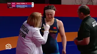 Yelena SHALYGINA (KAZ) vs. Meerim ZHUMANAZAROVA (KGZ) Азия чемпионаты / коло байге үчүн