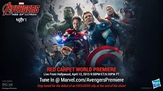 Watch the red carpet of Marvel's "Avengers: Age of Ultron" on April 13!