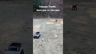 Traxxas Trx-4m stock vs. crawl gearing