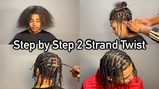 How to do: Perfect Two Strand Twist *Invisible Locs, Y twist*. Parting Tips & Tricks, Very Detailed.