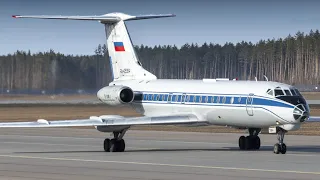 Вылет Ту-134АК авиакомпании Космос Аэропорт Минск | Kosmos Airlines Tu-134AK departure Minsk Airport
