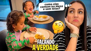 AS GÊMEAS COMEM SOZINHAS, NA MESA E SEM TELAS? | *a realidade!*