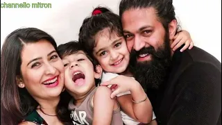 KGF Start Yash Family / South actor Yash With Wife Radhika Pandit & Son Yatharv Daughter Arya #yash