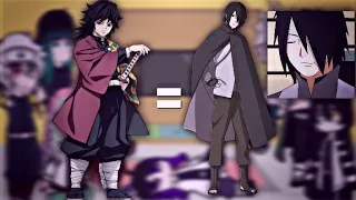 Hashiras react Giyuu as Sasuke 1/1? (🇧🇷/🇺🇸) no canon ships-