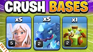 TH11 Queen Charge Electro Dragon + Overgrowth Spell Attack | TH11 Attack Strategy 2024 - COC