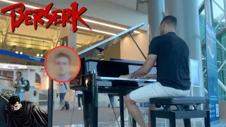 I played Guts' Theme (Berserk) on public piano at the airport