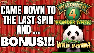 4 BONUSES on WONDER 4 WONDER WHEEL Wild Panda! Bonus on the LAST SPIN! Wonder 4 slots! 🐼