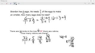 4th Grade Math: Multiplying Fractions by Whole Numbers Word Problems