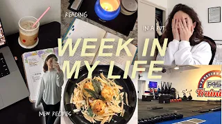 WEEKLY VLOG 🩷🏋🏽‍♀️📚 trying new recipes, trying to stay motivated while in a rut, interviewing?!