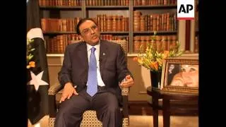 Exclusive interview with Pakistan's President Zardari