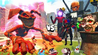 Oggy And Shinchan NIGHTMARE Dogday Vs Skibidi toilet All Bosses Battle In Garry's Mod With Jack