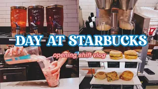 come work with us at starbucks! starbucks vlog (opening cafe vlog) 💚/ day as a starbucks barista