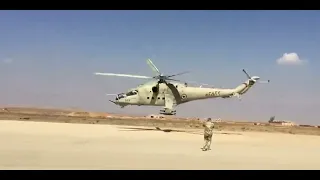 Mil Mi-24D low fly by Syrian Air Force