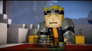 Minecraft storymode episode 5 (treasure room scene) (Left lukas on bad terms)