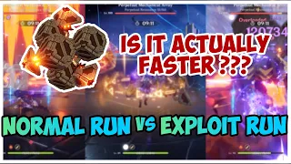 Normal run vs 2 types of exploit Perpetual Mechanical Array at Floor 12-3 | Is it actually faster ?