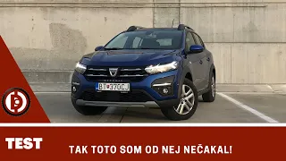 Tak toto som od nej nečakal! 2021 Dacia Sandero Stepway TCe 90 CVT TEST - Dominiccars.sk