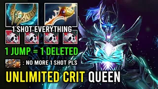 1 SHOT QUEEN Unlimited Crit Rapier + Revenant Phantom Assassin Hard Carry Dota 2