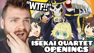 First Time Reacting to "ISEKAI QUARTET 2 Openings & Endings (1-2)" | New Anime Fan!