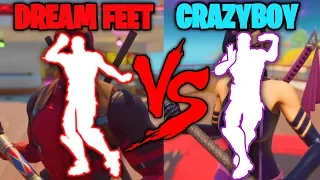 FORTNITE DREAM FEET VS CRAZYBOY EMOTE