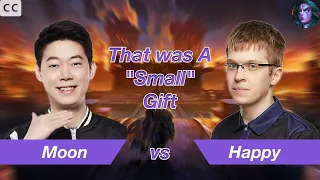 [Eng Sub] WC3｜Moon｜⭐️⭐️⭐️ That was A "Small" Gift｜vs Happy[UD] on RC｜W3Champions