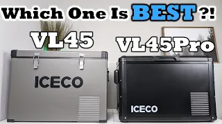 ICECO VL45 vs VL45Pro - Head to Head Portable Fridge Comparison! Performance and Features Covered!
