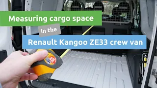 Cargo space in the Renault Kangoo ZE 5-seater crew van