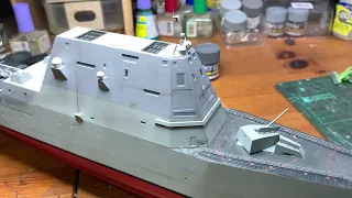1/350 DDG-1000 Zumwalt Class Destroyer from Snoman model/Takom. build updated . part final.
