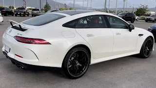 2022 AMG GT 43 4-door Coupe REVIEW (362 hp) — MANUFAKTUR Diamond White metallic