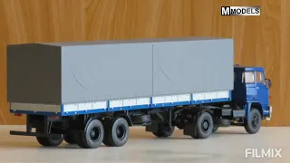 M MODELS - Nr.45 - LIAZ 110 TURBO BLUE - SSM + MAZ TRAILER AVTOISTORIA - SCALE 1/43