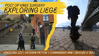 POST OP KNEE SURGERY // FIRST GROUP RIDE CITY LIEGE // S22 | Patton | Commander mini | Extreme bull