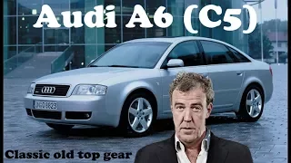 Jeremy Clarkson is driving Audi a6 (C5) nice elegant sedan in classic old top gear
