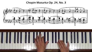 Chopin Mazurka Op. 24, No. 3  in A-flat Major Piano Tutorial