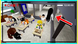 PENAMPAKAN HANTU DI CCTV SEKOLAH BROOKHAVEN!! (Roblox Brookhaven RP Indonesia)