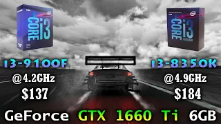 Core i3 9100F vs Core i3 8350K | GeForce GTX 1660 Ti | Tested 18 PC Games 1080p 1440p 4K