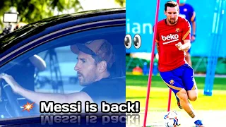 Leo Messi returns to Barça training centre for the first time since ask to leave Barça!