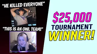 TILTING Streamers in A $25,000 Overwatch 2 Tournament And Winning w/ reactions