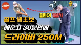 골프 배운지 10분만에 300미터날리는 골프입문자를 위한 드라이버 레슨 - 골프는 드라이버 300미터가 가장 쉽네요